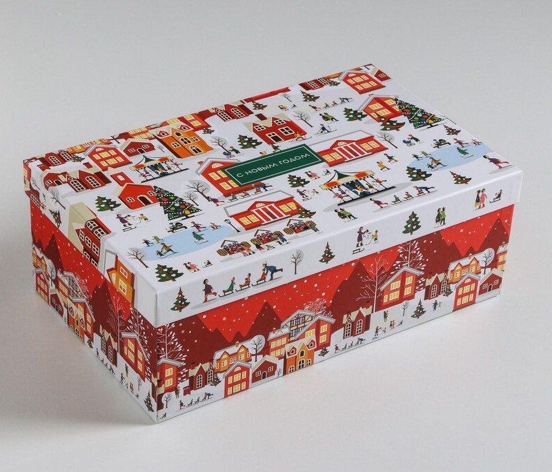 Коробка подарочная 'Новогодние истории' 32.5х20х12.5 см