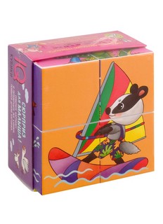 Умные кубики в поддончике. Кто на чем плывет? 4 шт.