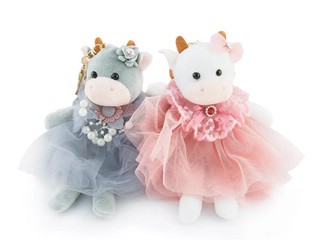 Брелок "Коровка" в пышном платье, большой, в асс.из двух (сер...