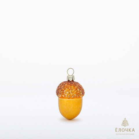 Елочное украшение 'Желудь', стекло, 5 см, артикул С1049