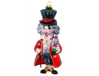 Часовщик Дроссельмейер с Щелкунчиком, стекло, 6х6х15см