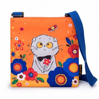 Сумка Басик Enjoy, 21х20х3 см, на ремне, закрывается на молни...