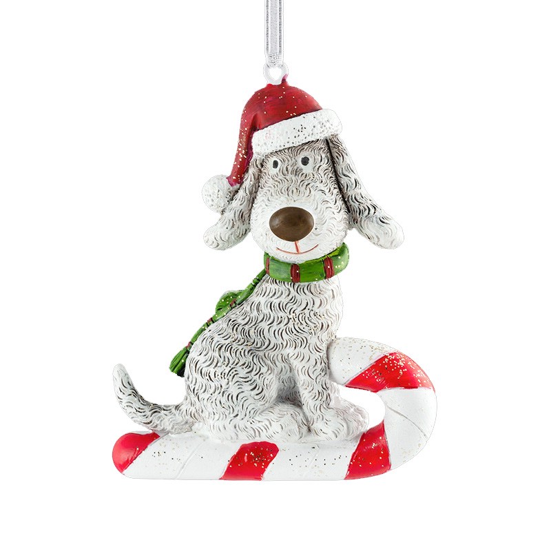 Украшение 'Собака на карамельке' 8 см, полирезина, артикул 51269