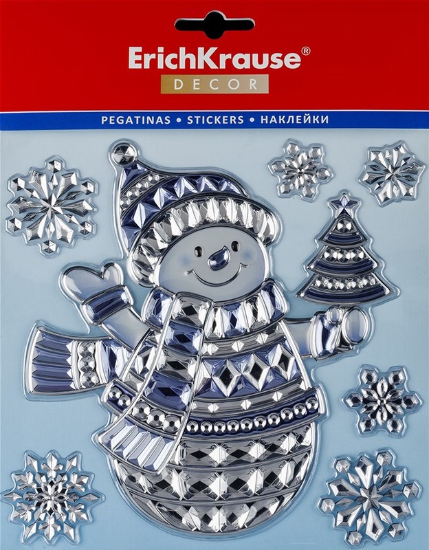 Набор наклеек 'Снеговик Кристалл' 18х23 см, артикул 50888