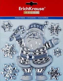 Набор наклеек 'Дед Мороз' кристалл, 18х23 см, артикул 50890