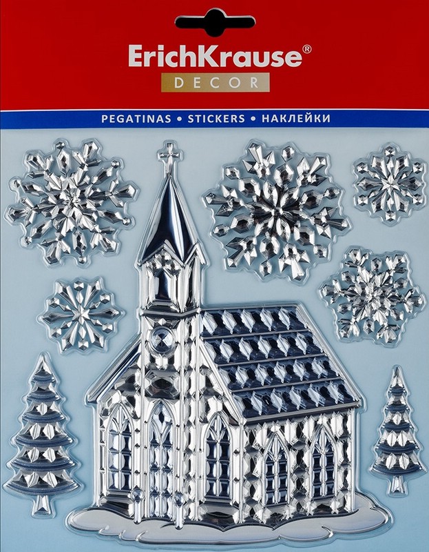 Набор наклеек 'Рождество Кристалл' 18х23 см, артикул 50889