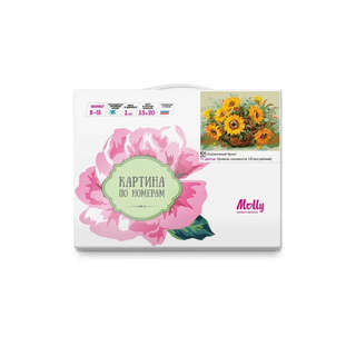 Картина по номерам 'Солнечный букет' 15х20 см, 11 цветов 3