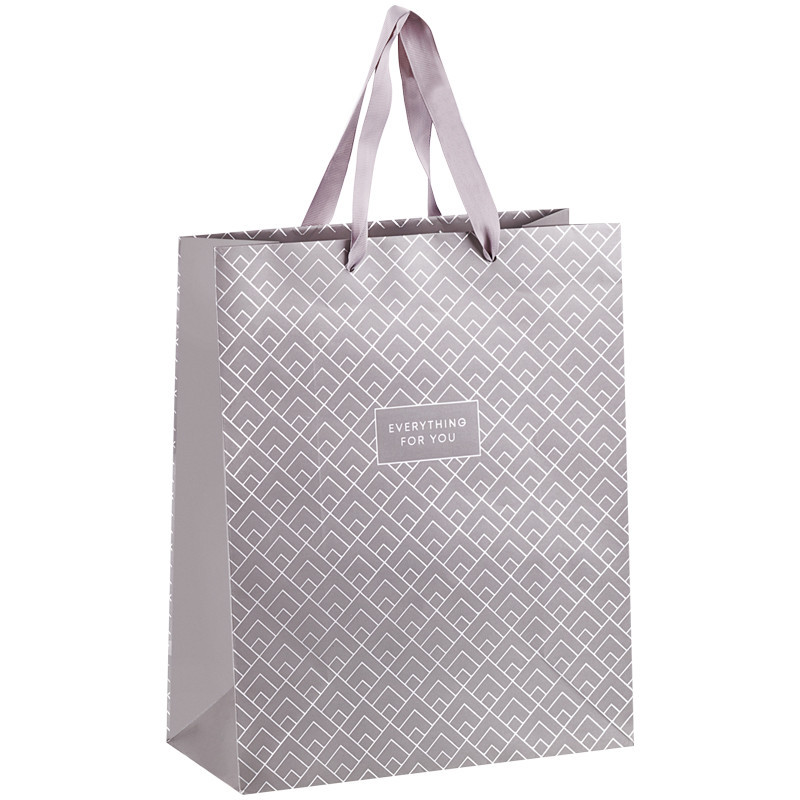 Пакет подарочный 'Silver', 26x32x12 см MESHU, цвет серый