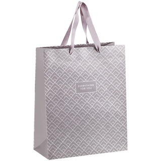 Пакет подарочный 'Silver', 26x32x12 см MESHU, цвет серый