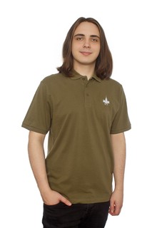 Футболка поло мужская с логотипом МГУ имени М.В. Ломоносова 