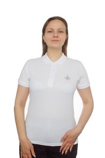 Футболка поло женская с логотипом МГУ имени М.В. Ломоносова