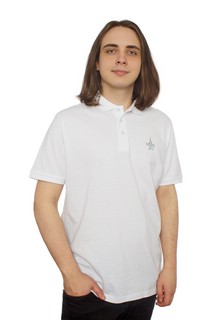 Футболка поло мужская с логотипом МГУ имени М.В. Ломоносова 