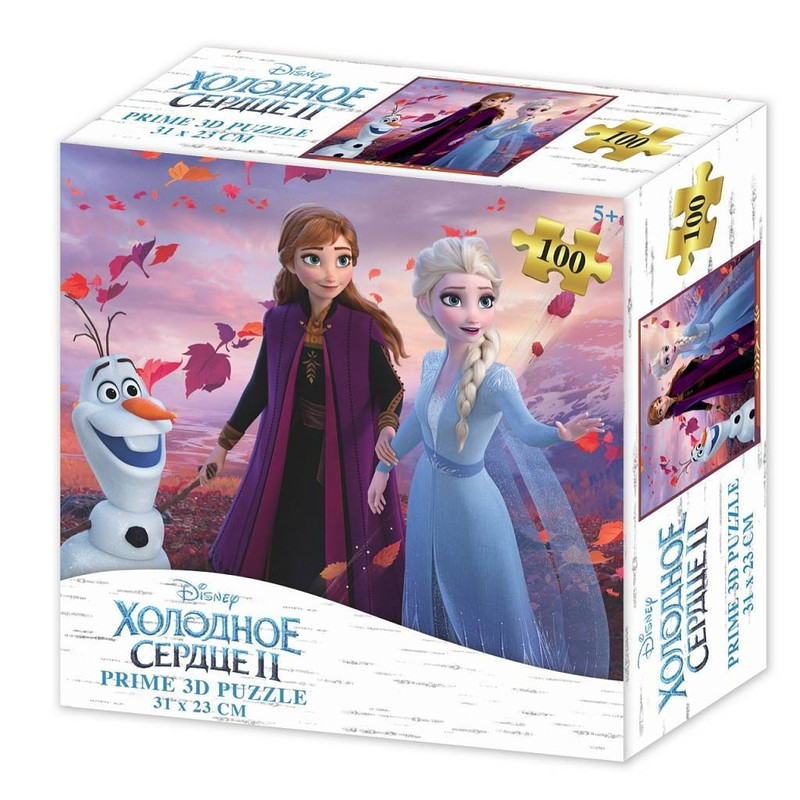 Prime 3D Стерео пазл 'Холодное сердце', 100 элементов