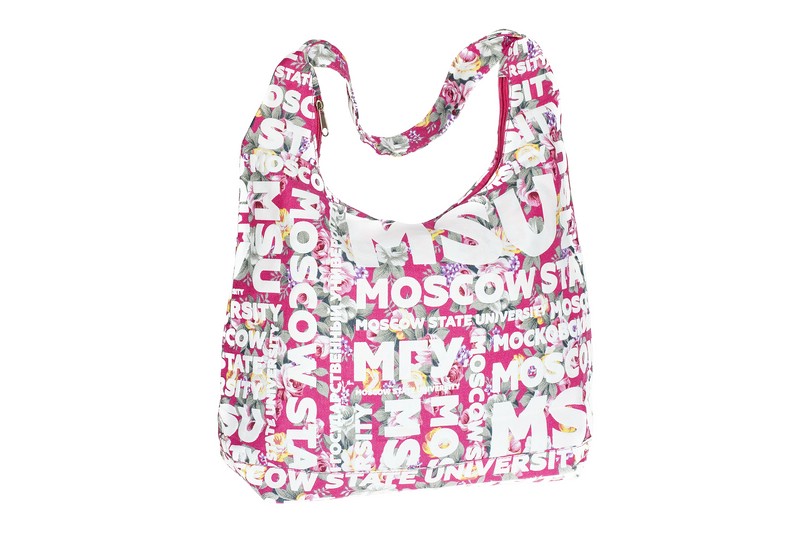 Сумка пляжная МГУ розовая