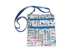 Сумочка для документов МГУ голубая