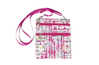 Сумочка для документов МГУ розовая