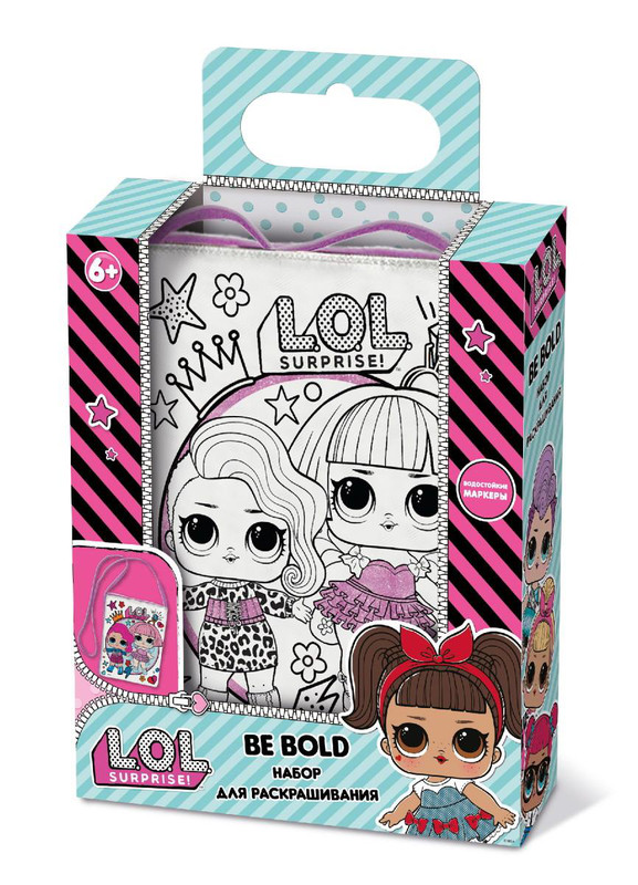 Сумка для раскрашивания 'LOL. Be Bold', цвет белый