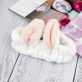 Повязка на голову 'Заячьи уши', белый, артикул  6