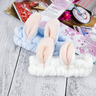 Повязка на голову 'Заячьи уши', белый, артикул  7