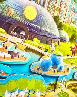 Магнитный пазл 'Город будущего' 3