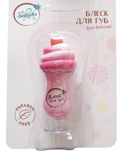 Блеск для губ детский 'Розовая карамель' Зефирка, цвет розовый