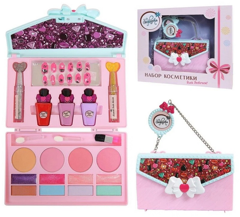 Набор декоративной косметики в кейсе 'Сумочка'. Романтическая серия