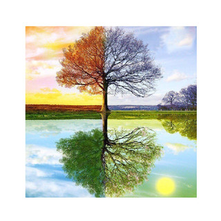 Картина по номерам 'Времена года' (21 цвет), 30х30 см Molly, ...