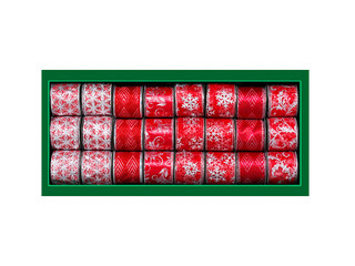 Лента для декорирования красно-серебряная, 5 мх6,5 см