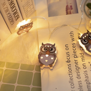 Гирлянда 'Совы' (теплый белый), LED, на батарейках, артикул  3