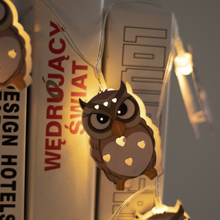 Гирлянда 'Совы' (теплый белый), LED, на батарейках, артикул  4