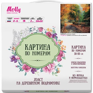 Картина по номерам «В осеннем парке», 30х30 см 2