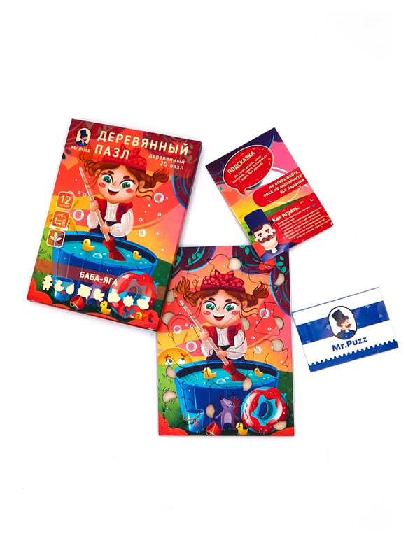 Деревянный пазл MR.PUZZ Баба яга