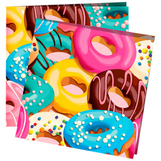 Салфетки 'Пончики', 24x24 см, 12 шт, Пати Бум