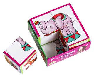 Умные кубики в поддончике. Розовый слон 2