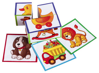 Умные кубики в поддончике. Розовый слон 3