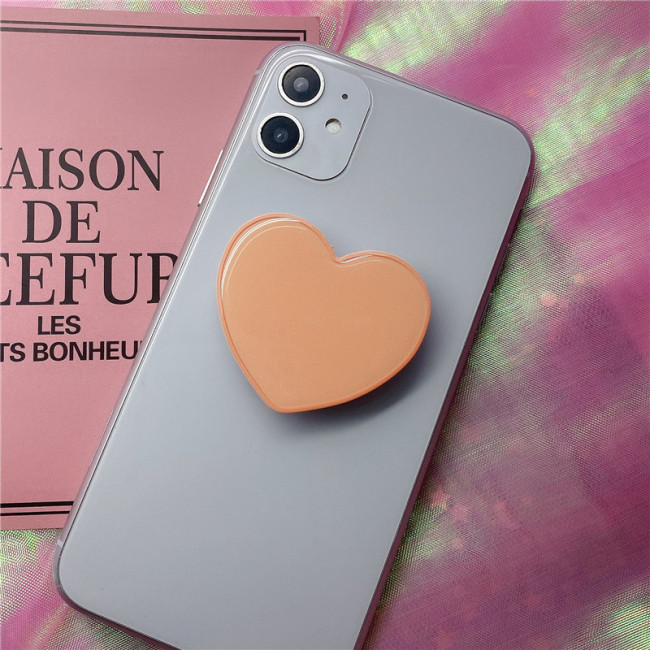 Держатель для телефона/попсокет 'Однотонное сердце' желтое, артикул KW023-000137