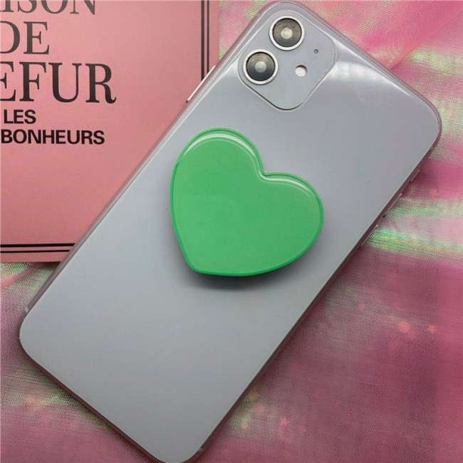 Держатель для телефона/попсокет 'Однотонное сердце' зеленое, артикул KW023-000136