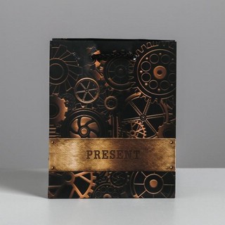 Пакет ламинированный вертикальный 'Steel' 23 х 27 х 11,5 см 2