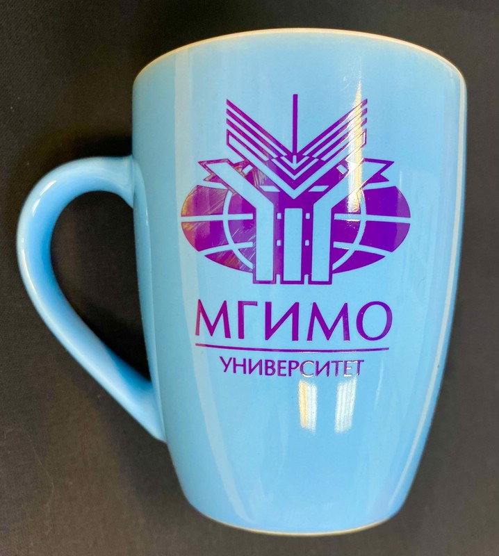 Кружка с логотипом МГИМО, цвет голубой