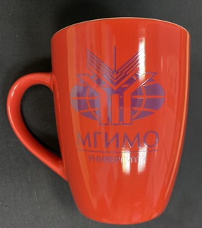 Кружка с логотипом МГИМО, цвет красный
