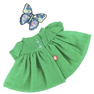 Платье зеленое с бабочкой для Зайки Ми 23 см 2