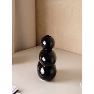 Ваза керамическая 'Сбалансированные камни', настольная, чёрная, 20 см 5