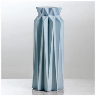 Ваза керамика настольная 'Оригами' геометрия, голубая, 21 см
