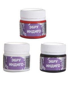 Краски для рисования на воде 3 цвета (красный, белый, черный)...