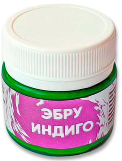 Краска для рисования на воде зеленая, 20 мл, Эбру Индиго, арт...