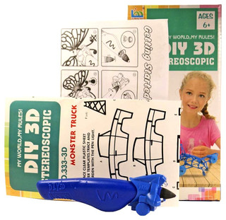 3D ручка LeiMengToys Stereoscopic (Мэджик Глю) Голубая 5