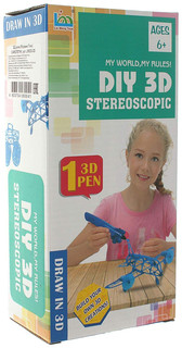 3D ручка LeiMengToys Stereoscopic (Мэджик Глю) Голубая 6