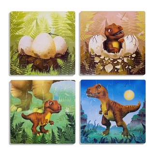 Набор пазлов 'Динозаврик' 4 в 1, ГеоПазл 2