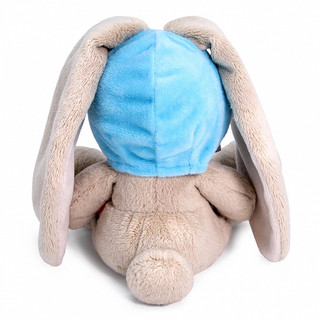 Зайка Ми в шапочке с белыми помпонами. Размер 15 см 3