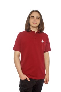 Футболка поло мужская с логотипом МГУ имени М.В. Ломоносова 